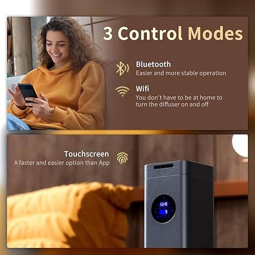Miniatura 6 de Máquina de aire de aroma de 50.7 fl oz para el hogar, difusor sin agua de 4000 pies cuadrados Difusor de aceite esencial, difusor de aroma de hotel,
