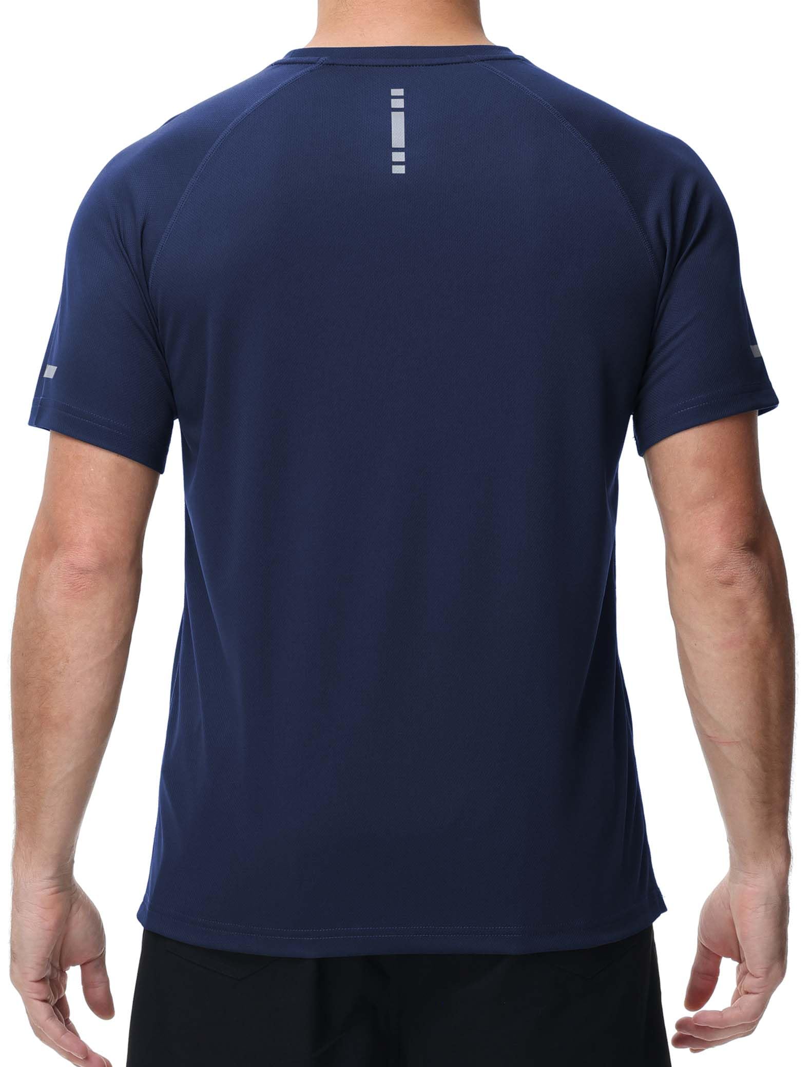 3er Pack Sport Tshirts Męskie koszulki funkcjonalne Koszula do biegania Letnia koszula fitness Koszula treningowa Koszula turystyczna do biegania Trening Bodybuilding-Black/Grey/Navy-3XL