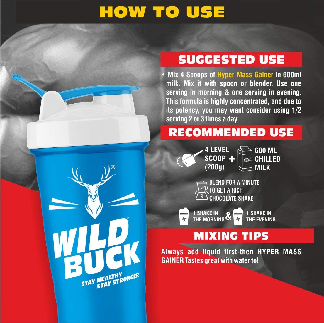 Buy Now Wild Buck Hyper Mass Gainer,High Protein Muscle Mass Gainer