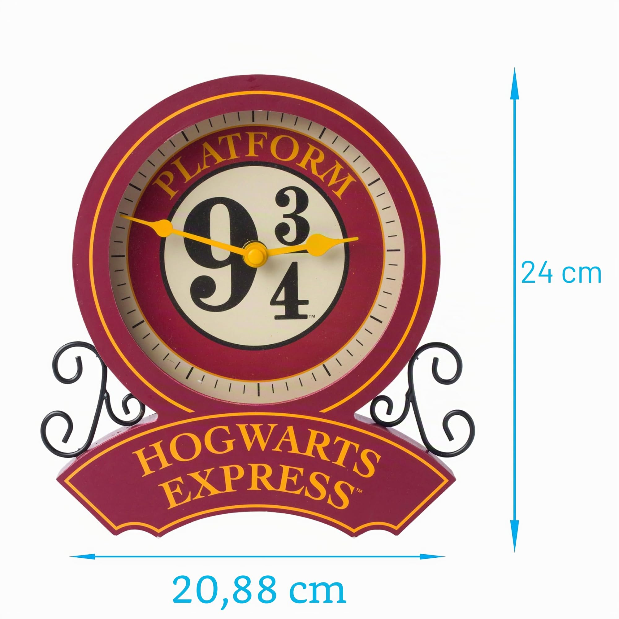 Silver Buffalo Harry Potter Hogwarts Express - Reloj de Escritorio con Plataforma 9 3/4