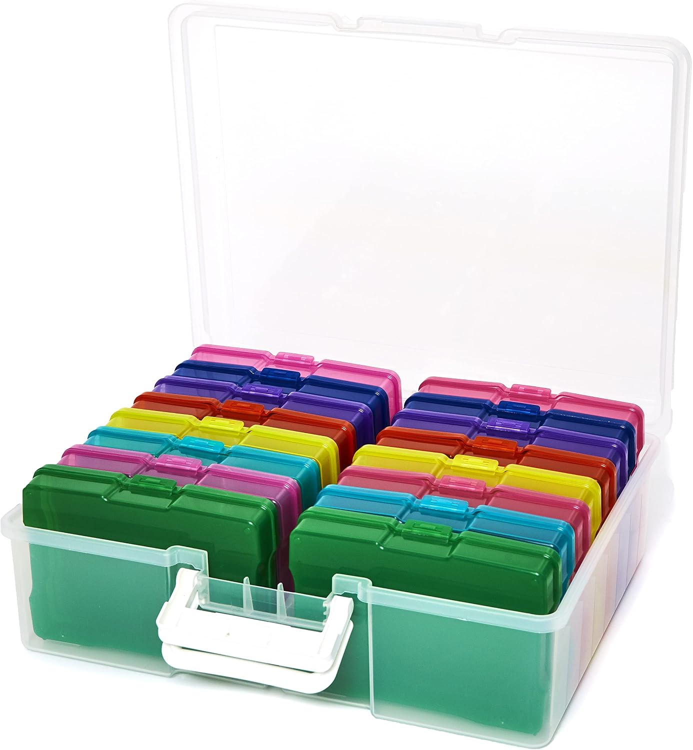 MSR Imports Crafts or Photograph Storage Case with Containers - 17 Pieces - Multicolor, Multicolored