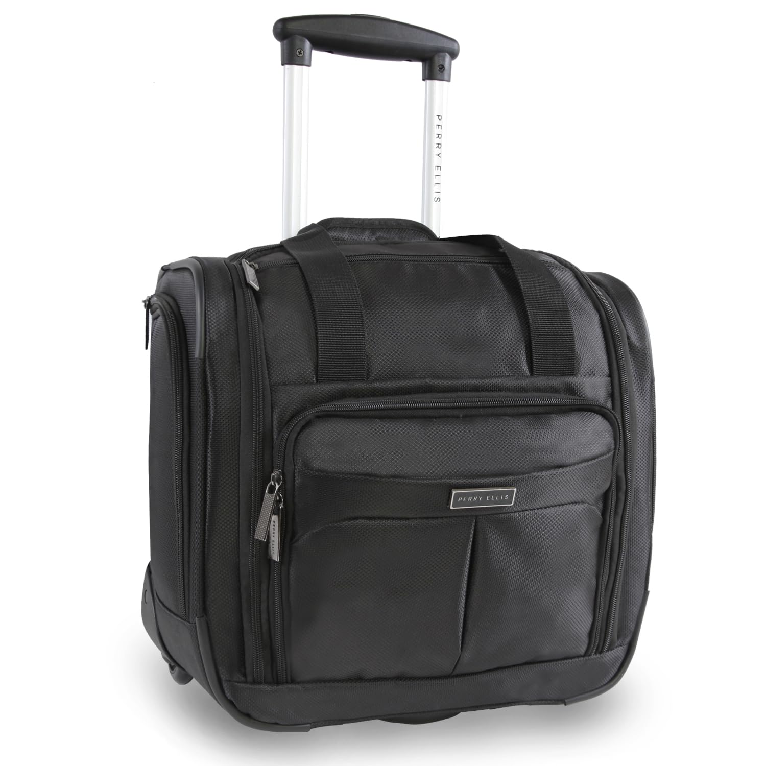 Perry Ellis Mens Excess Pocket Underseat Rolling Tote Carry