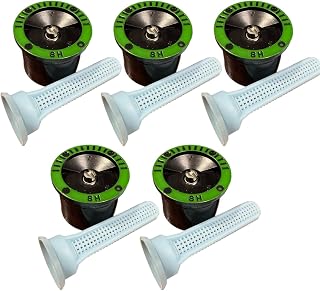 8H Half Circle Nozzles with Screen | 8 Foot - 180 Degree | 5 Pack | Irrigation Pro