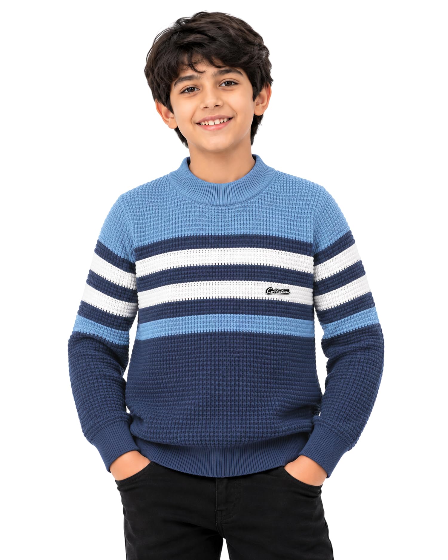 Kuchipoo Boys' Winter Wear Knitted Sweater | Full Sleeves Warm Pullover | Casual & Stylish Kids' Jumper-picture-31