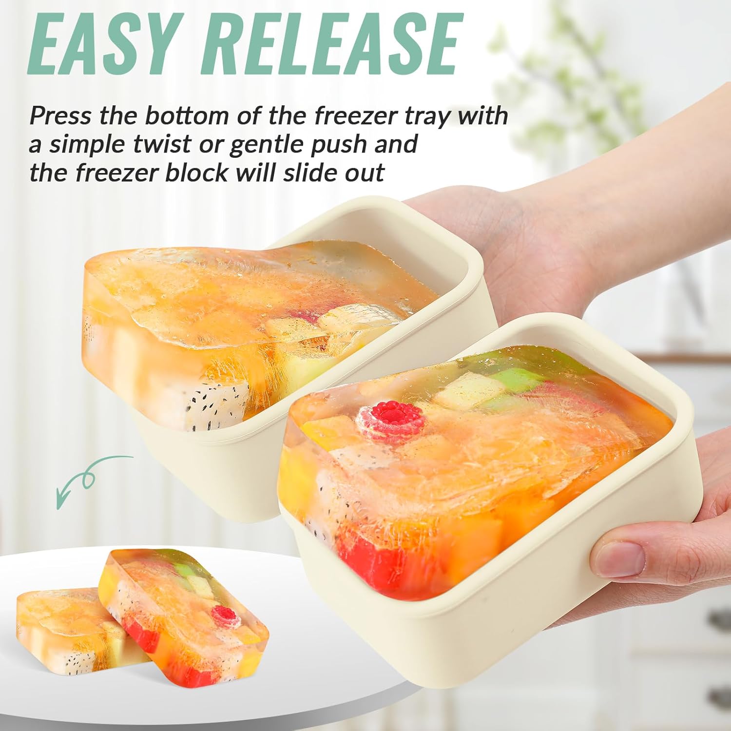 Teenyyou 6 Packs 1 Cup Silicone Soup Freezer Molds with Lid Silicone Soup Freezer Trays Rectangle Reusable Food Preserving Tray Freezing Sauces Stews(Beige)