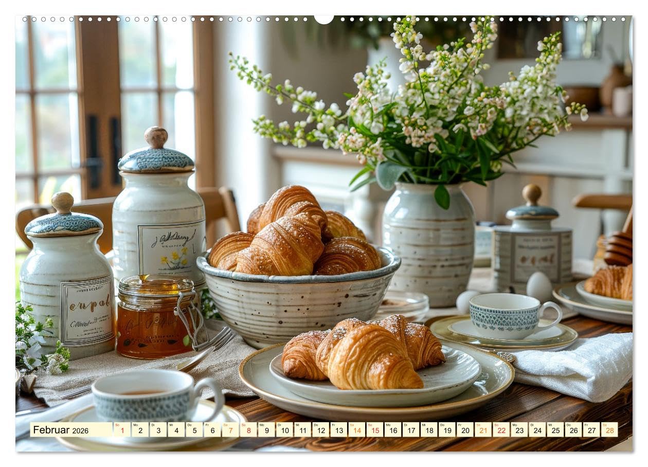 Gedeckter Tisch für Gourmets (hochwertiger Premium Wandkalender 2026 DIN A2 quer), Kunstdruck in Hochglanz: Festliches oder rustikales Flair, das Auge isst mit. (CALVENDO Lifestyle)