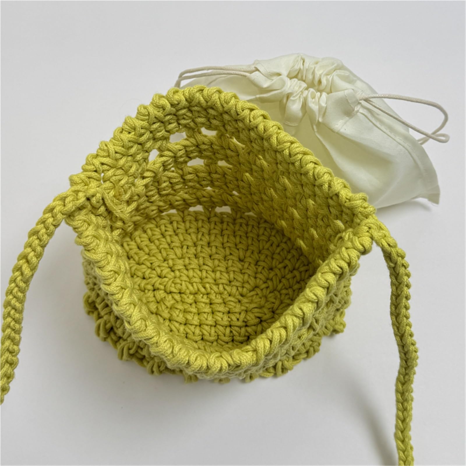 Bolso de Mano Tejido Calado Bolso bandolera pequeño tejido hueco de ganchillo, informal, for vacaciones, estético, diario, for compras en la playa