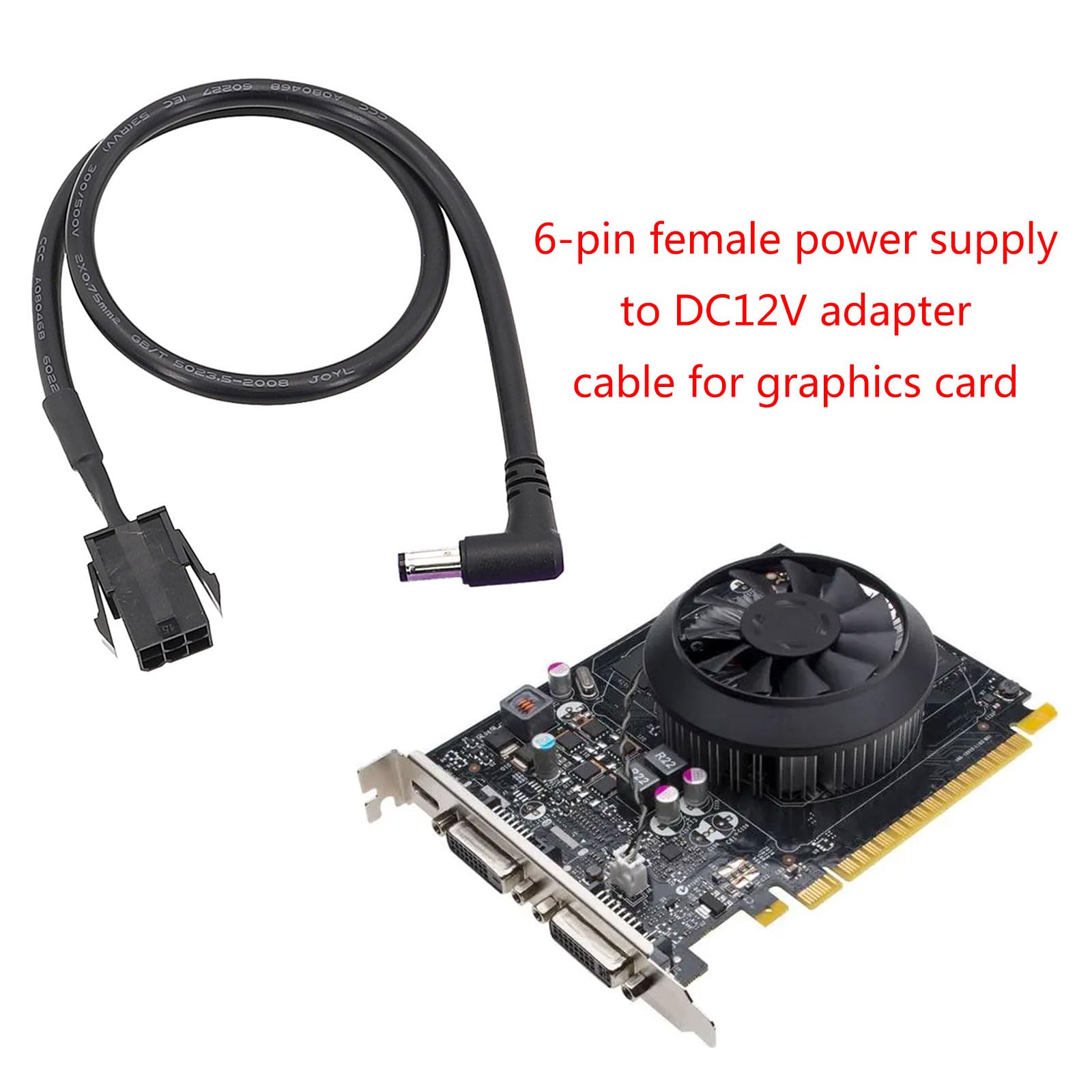 Amazon.co.jp: WHKM Essential Graphics Card 6ピン メス - DC12V 5.5