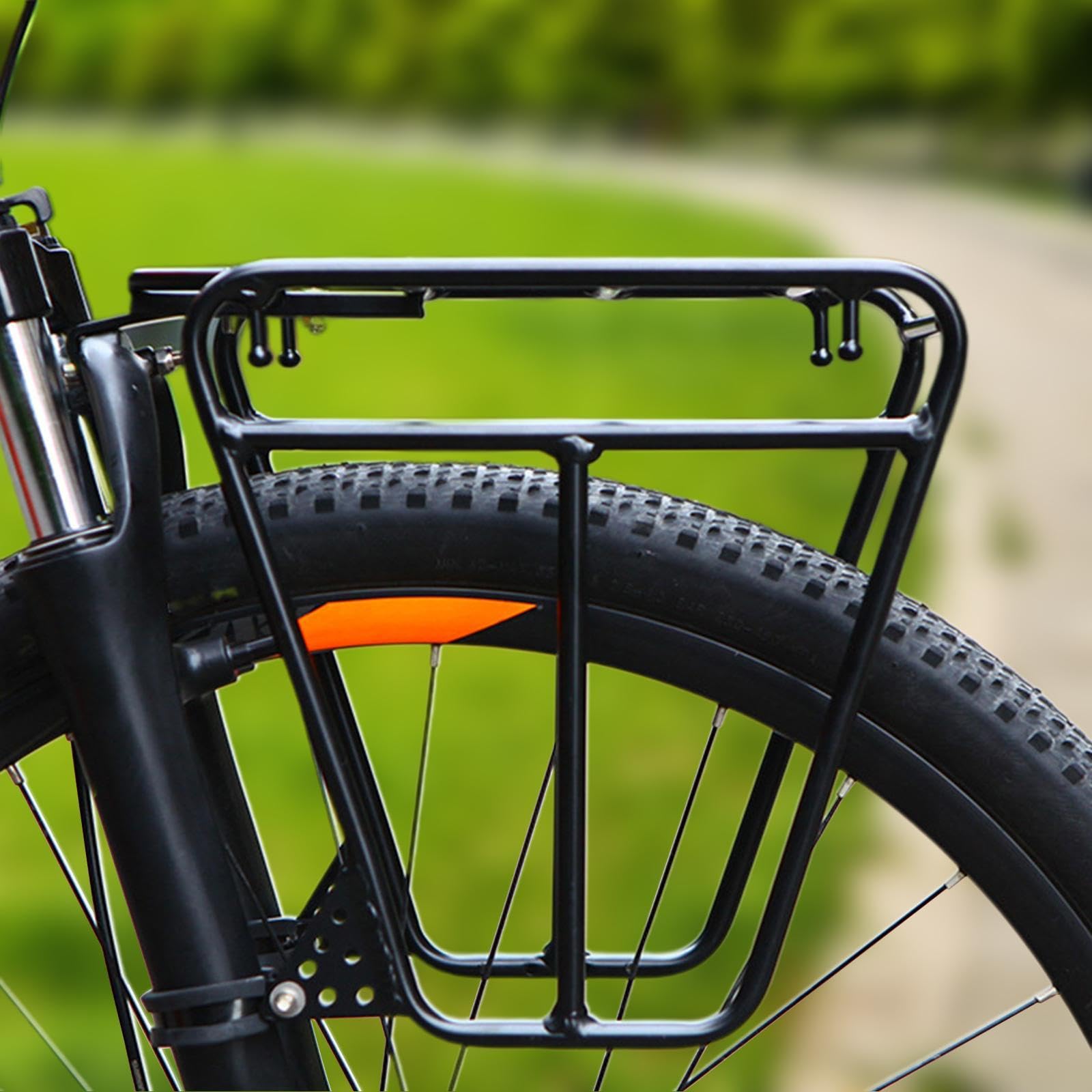 Portapacchi Anteriore per Bici, Portabagagli per Borsa Carico Massimo 25 kg Portapacchi per Bicicletta per Adulti Portapacchi per Forcella Anteriore