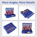 Pup Go 4 dans un Row Jeux de conseil pour les enfants Âge 3 4 5 6 7 8 9, Fun Family Board Jeu pour les enfants & Adultes, Classique 2-Player Jeu de stratégie avec 6 Disques de rechange, Jouet éducatif parfait pour les filles de garçons (bleu)