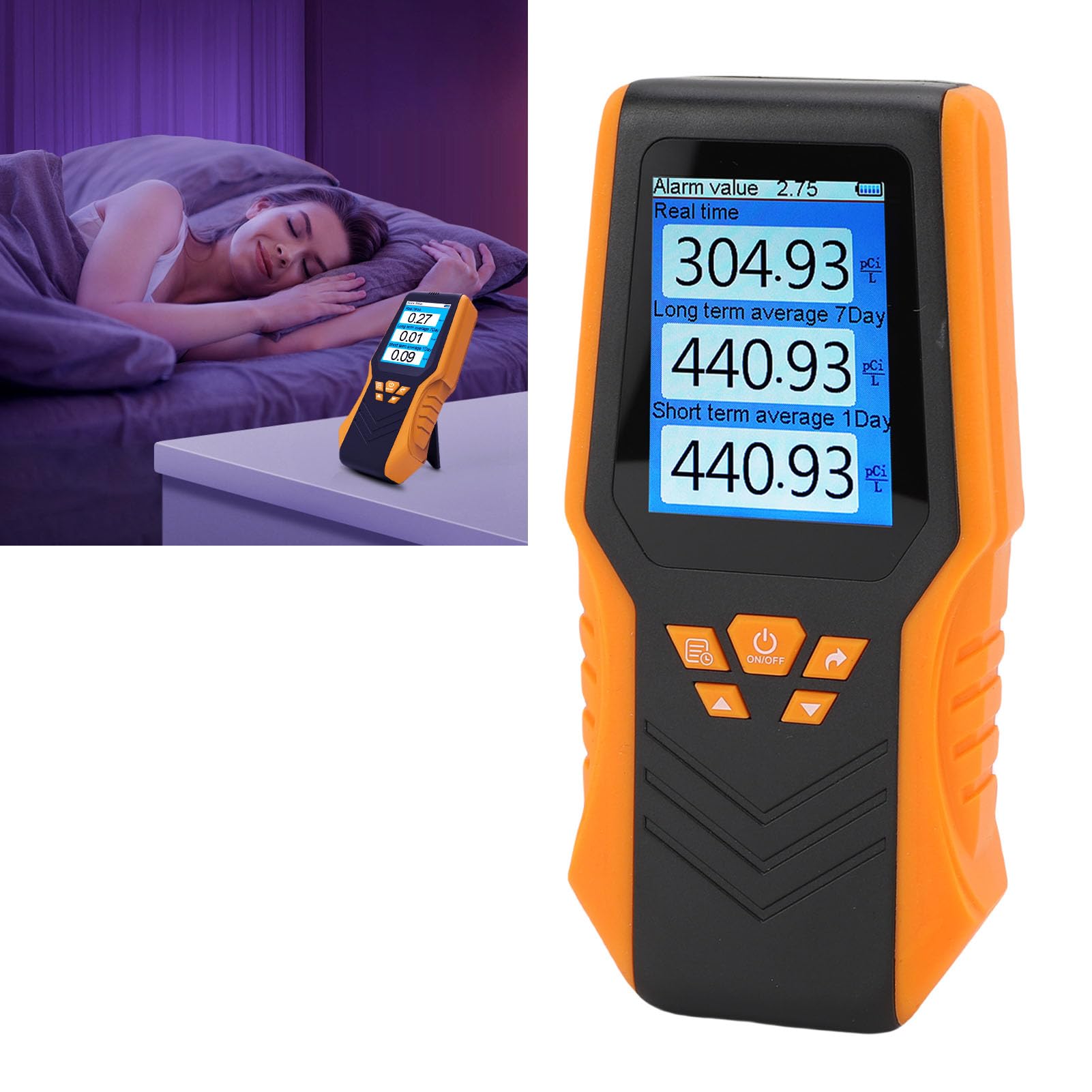 Radon Detector Accurato in Tempo Reale LCD Display Kit di Prova Scolastico Domestico Portatile