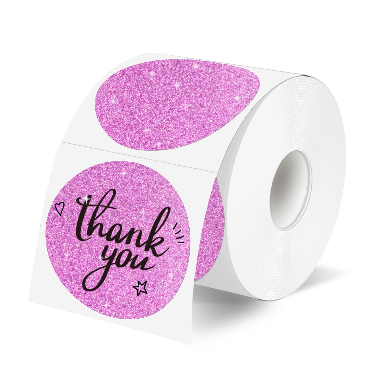 YEGAWEN 2" Holographic Thermal Label Stickers, Round Direct Thermal Label Stickers, Glitter Thermal Printer Sticker Labels for Gift Wrapping,