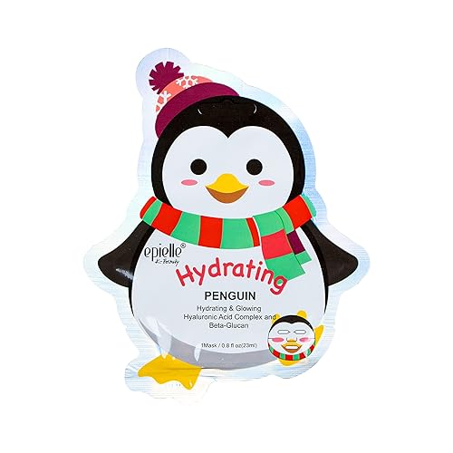 Miniatura 5 de Epielle Mascarillas navideñas para el cuidado de la piel, juego de 5, iluminadoras e hidratantes, veganas y libres de crueldad, tamaño para adultos
