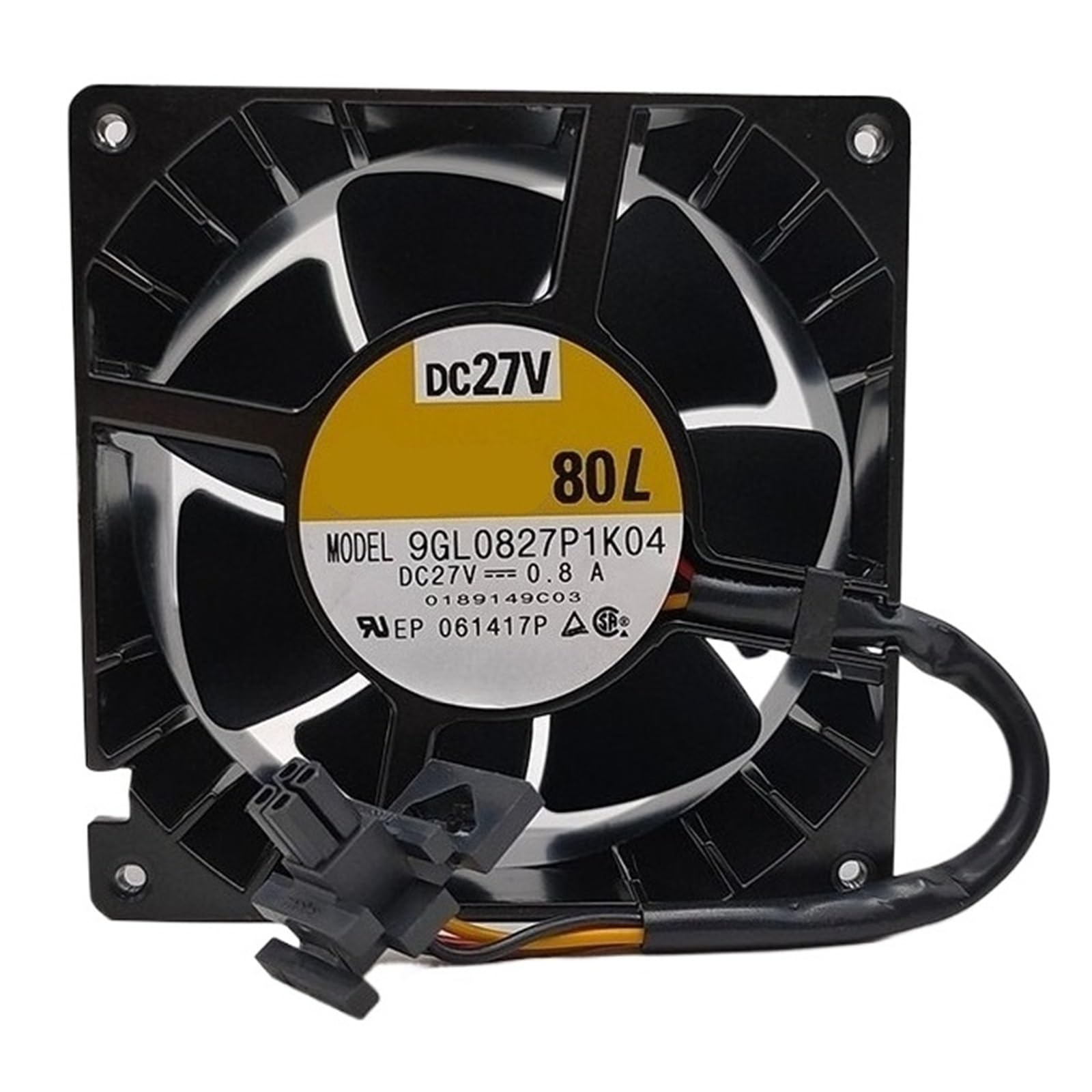 Ventilateur 9GL0827P1K04 DC27V pour refroidissement d'armoire électrique et serveurs