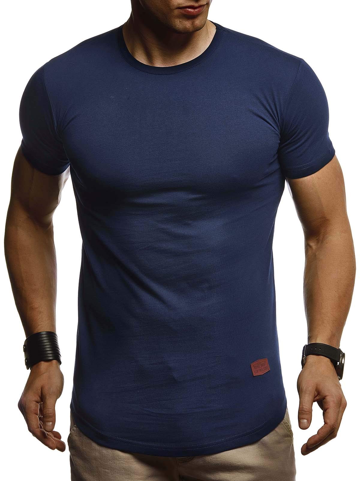 Leif Nelson Maglietta Uomo Estate Girocollo, vestibilità Regolare Maglietta Uomo 100% Cotone, Maglietta Base Uomo Manica Corta