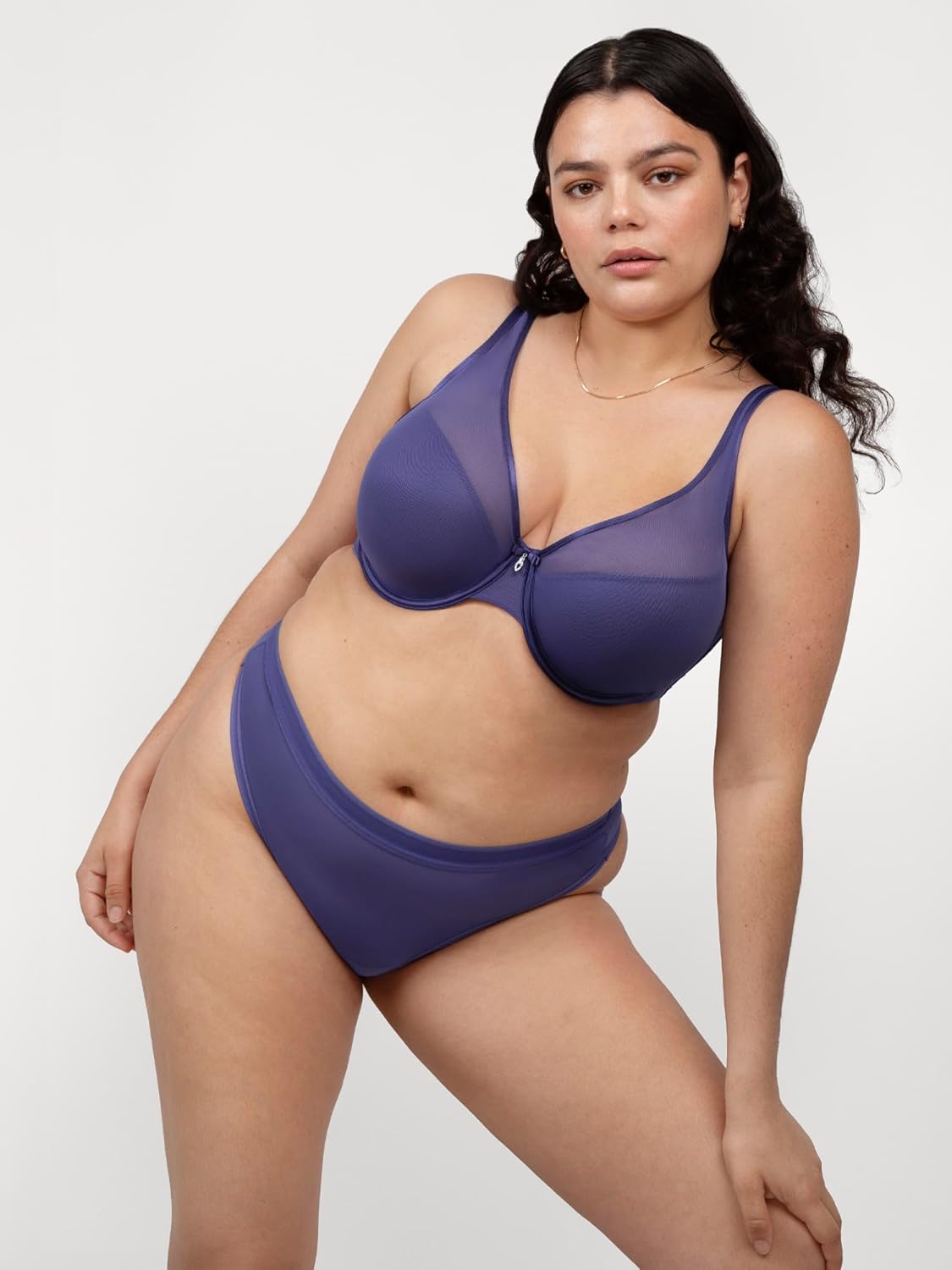 Curvy Couture womens Plus Size Thong Panties Available in Smooth, Mesh and Lace - Image 2