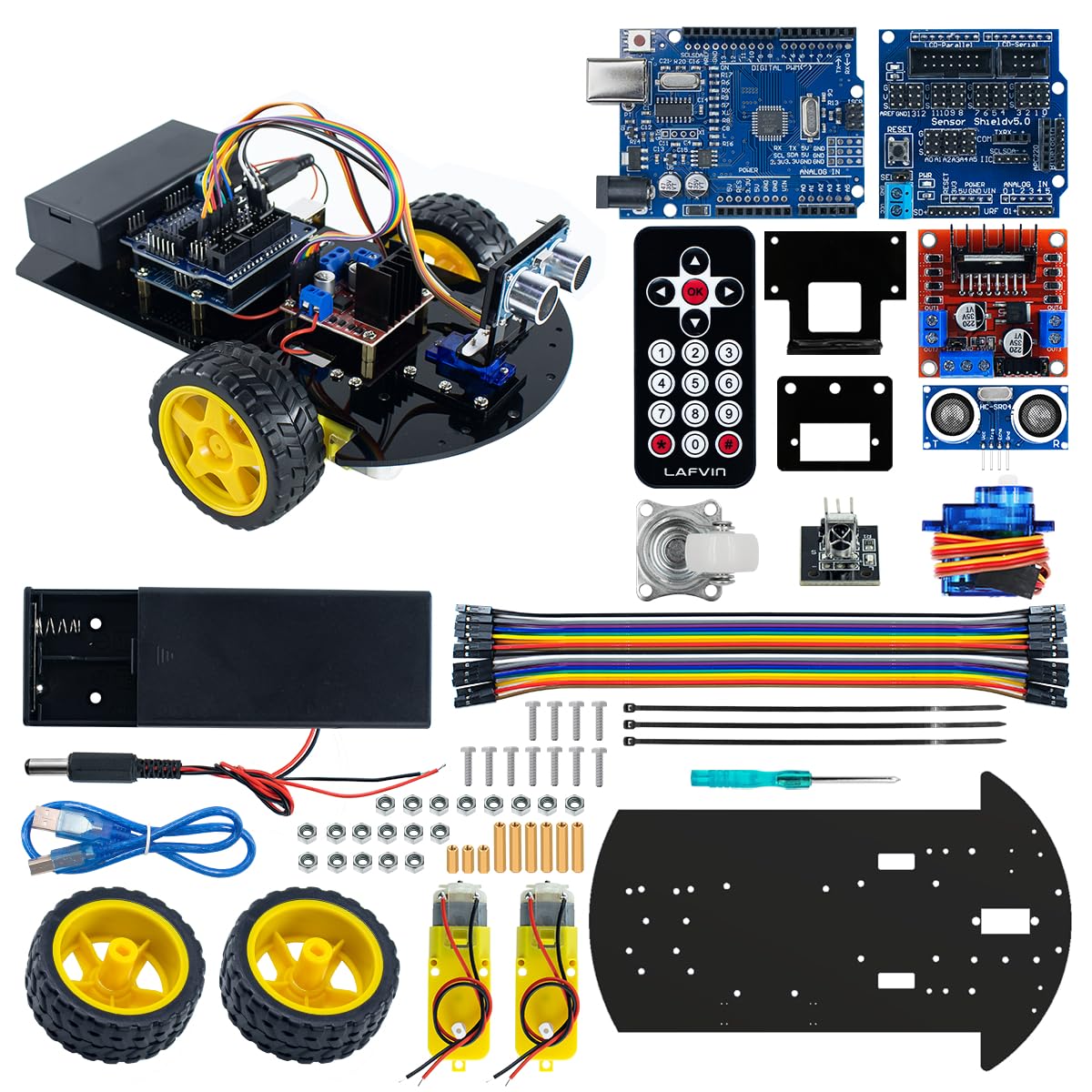 Amazon.com: LAFVIN 2WD Smart Robot Car Kit with R3 Board