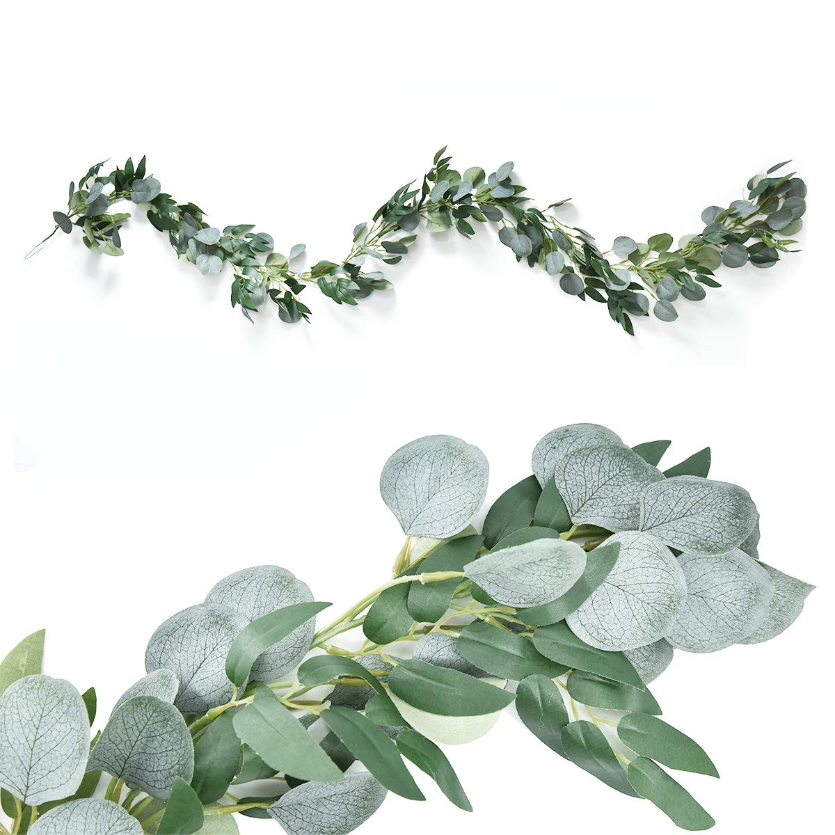 Artificial Eucalyptus Garland Vines Garland Decoration Hanging Greenery Eucalyptus Leaves Artificial Plant Vine Home Wedding Decorations Indoor Outdoor