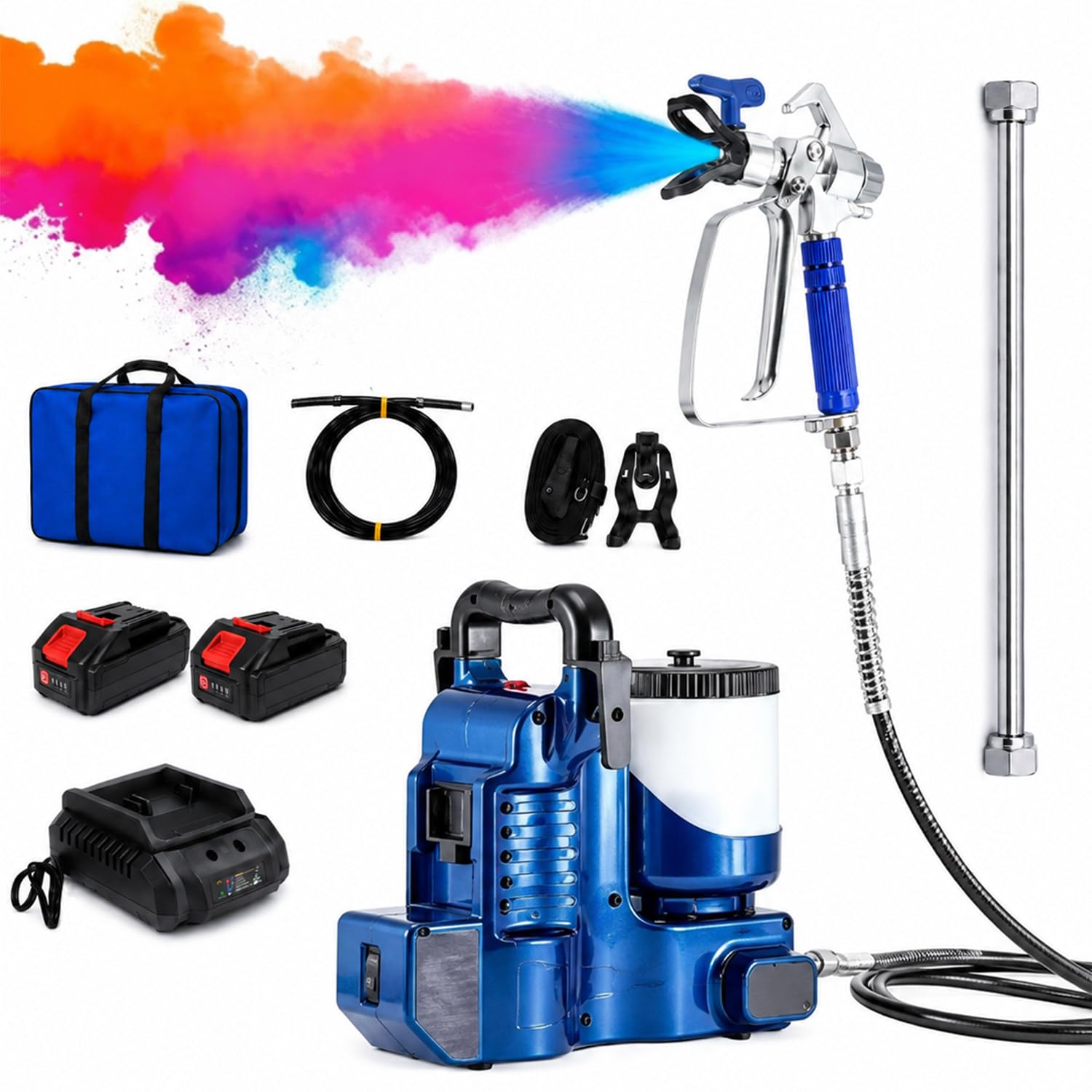 Twostronking Multicolor 750W Electric Paint Sprayer, Portable Paint Spraye, Airless Sprayer