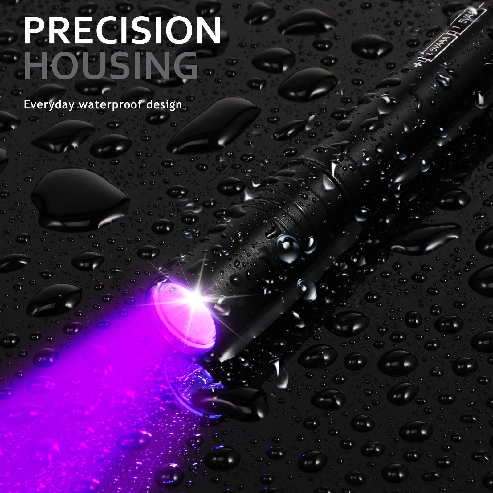 Rossesay Paquete de 24 linternas de luz púrpura UV a granel, luz UV de 395 nm con clip, mini linterna ultravioleta para fugas, orina de mascotas, inspección de hotel, detector de manchas secas y tinte