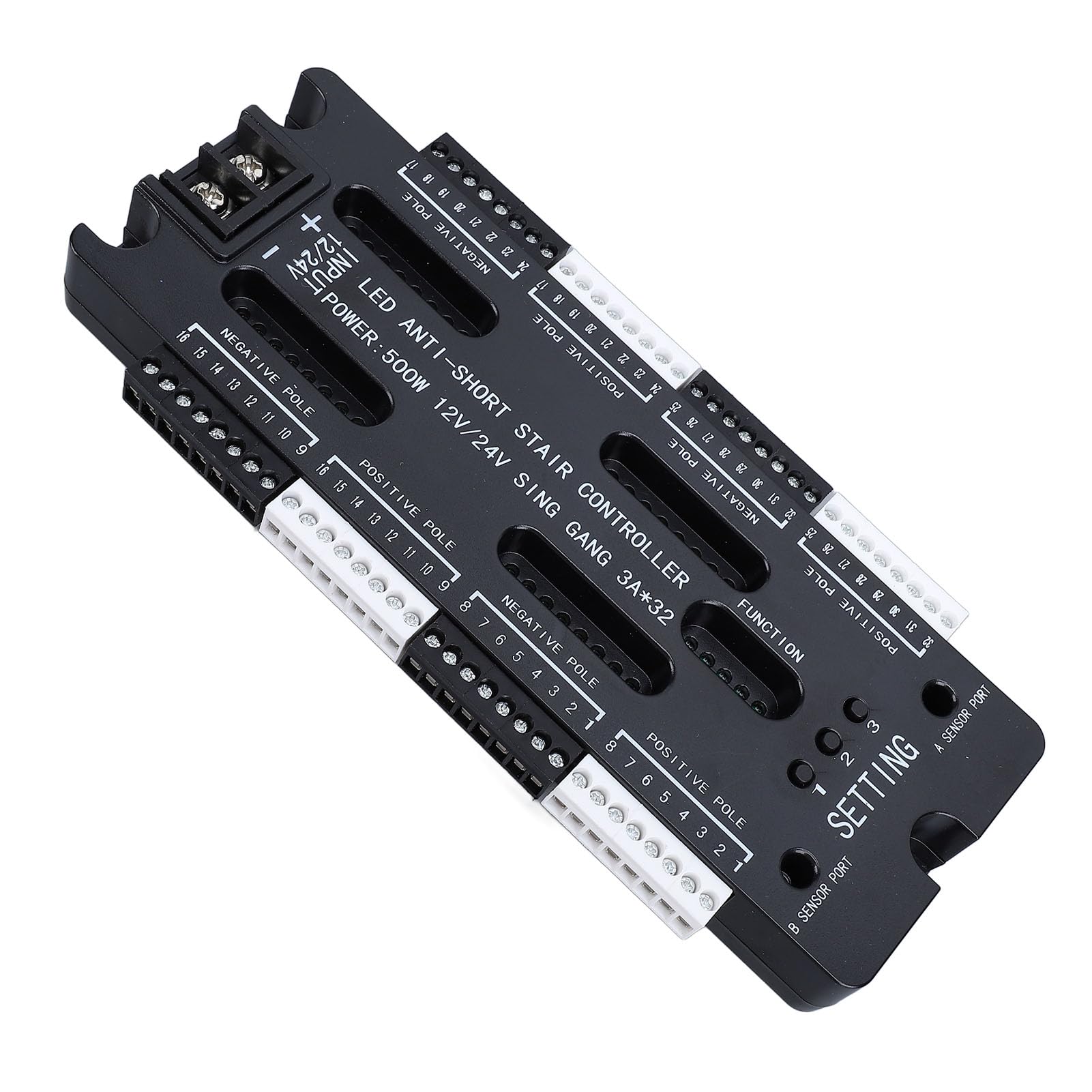 Hyuduo Premium LED Stair Light Controller Kit Step by Step Lighting Stairway Light Fully Automatic Anti Leakage Suitable for Home Shopping Mall Store Made of Flame Retardant ABS