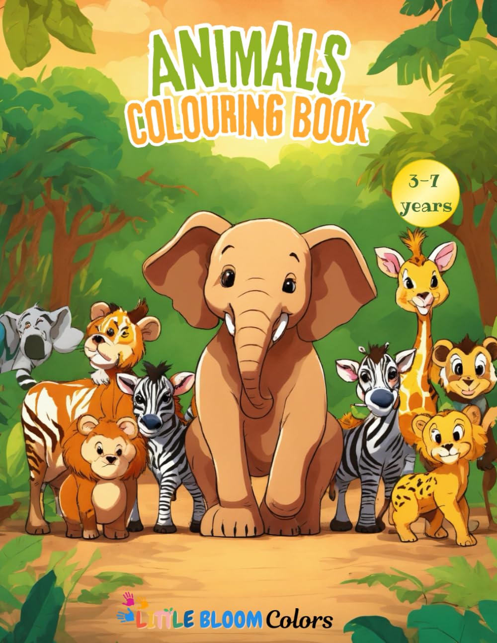 Animal Friends Colouring Book: Fun Animal Illustrations for Toddlers and Pre-schoolers Ages 3-6