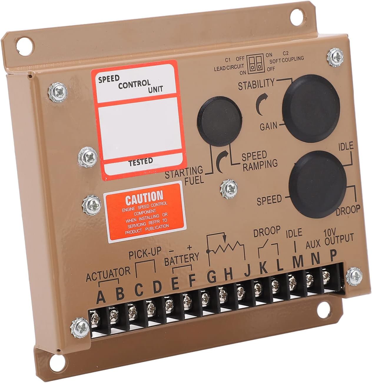 Engine Speed Controller Governor, ESD5520E 12V 24V DC Electronic Engine Speed Controller, Adjustable Speed Regulator Board Aluminum Alloy Generator Genset Parts for Motor Speed