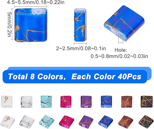 Miniatura 2 de SUNNYCLUE 1 caja de 320 cuentas de 2 agujeros, cuentas de dos agujeros, kit de cuentas de Tila de 0.197 in, cuentas de vidrio de semillas japonesas