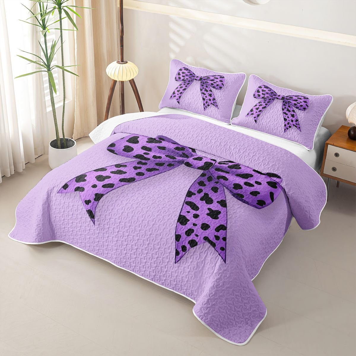 Homewish Fliege Leopardenmuster Tagesdecke 240x260cm