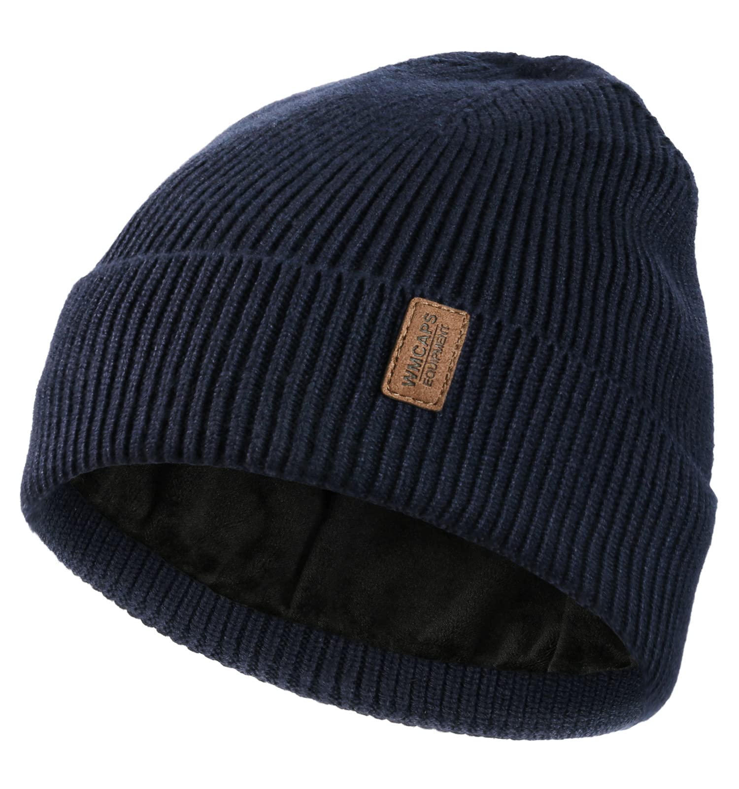 Winter Beanie for Men Women, Fleece Lined Beanie Soft Warm Knit Hat Ski Stocking Cuffed Cap