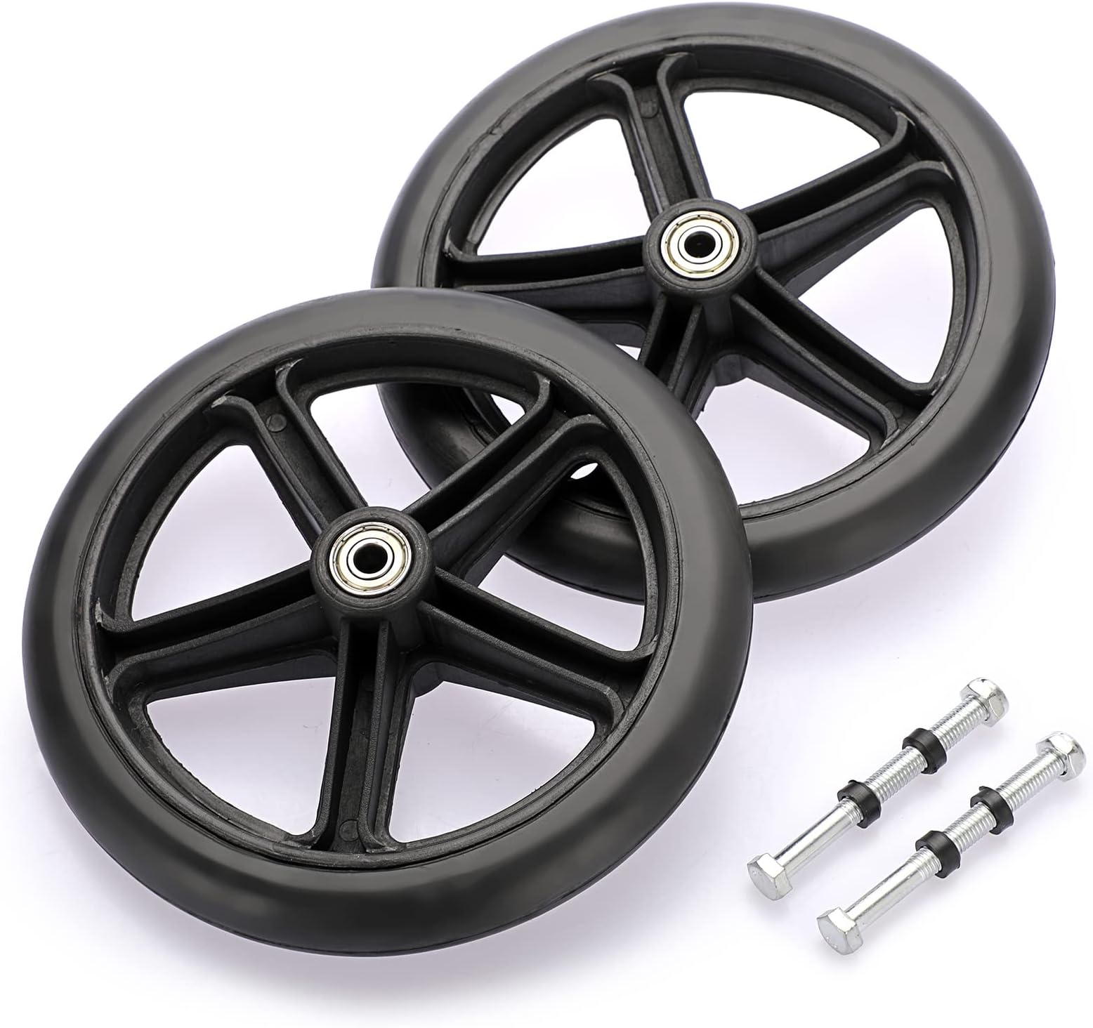 2 PCS 7Inch Walker Replacement Wheelchair Wheels Eco