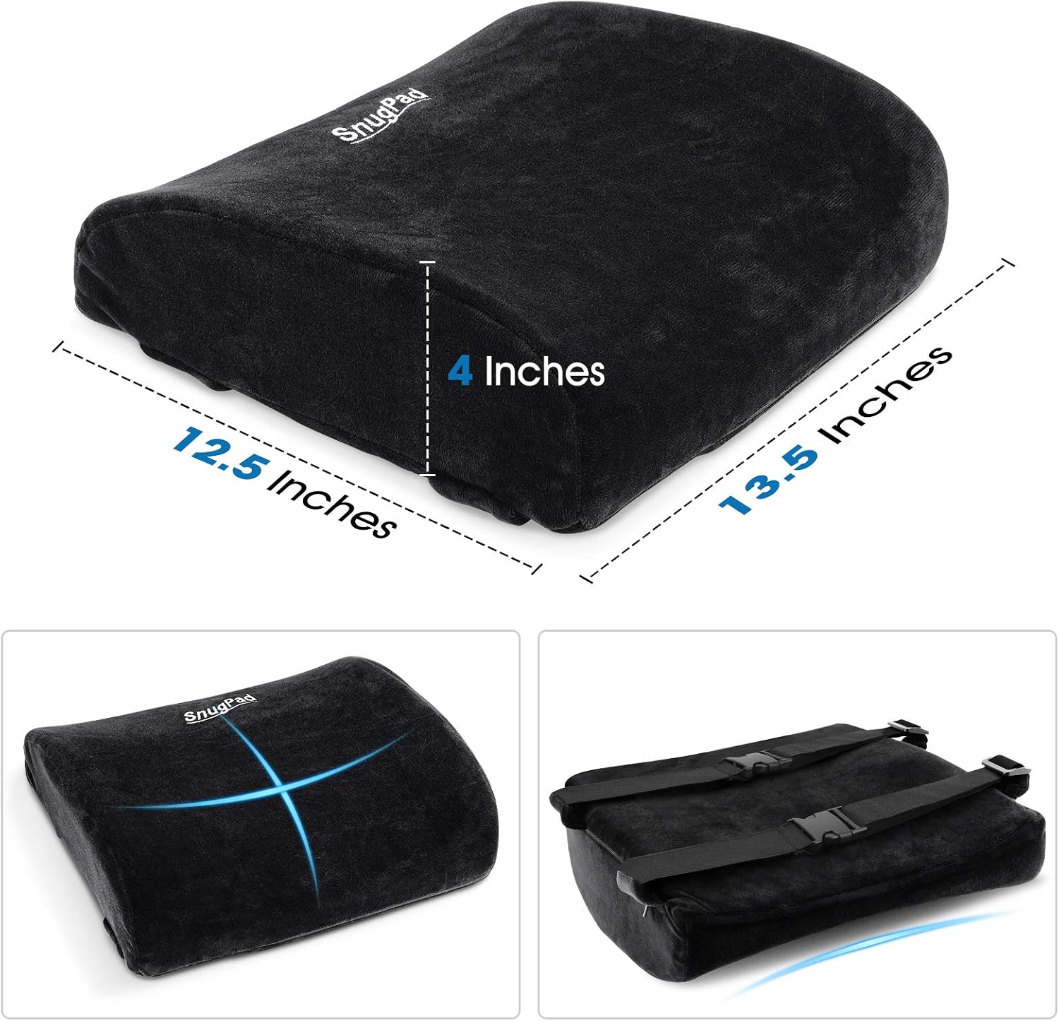 10147 Memory Foam Knee Side Sleepers Sciatica Relief, Back, Pregnancy, Hip and Joint Pain-Contour Leg Pillow for Sleeping, 9.8x7.9x6.7 inches, Grey