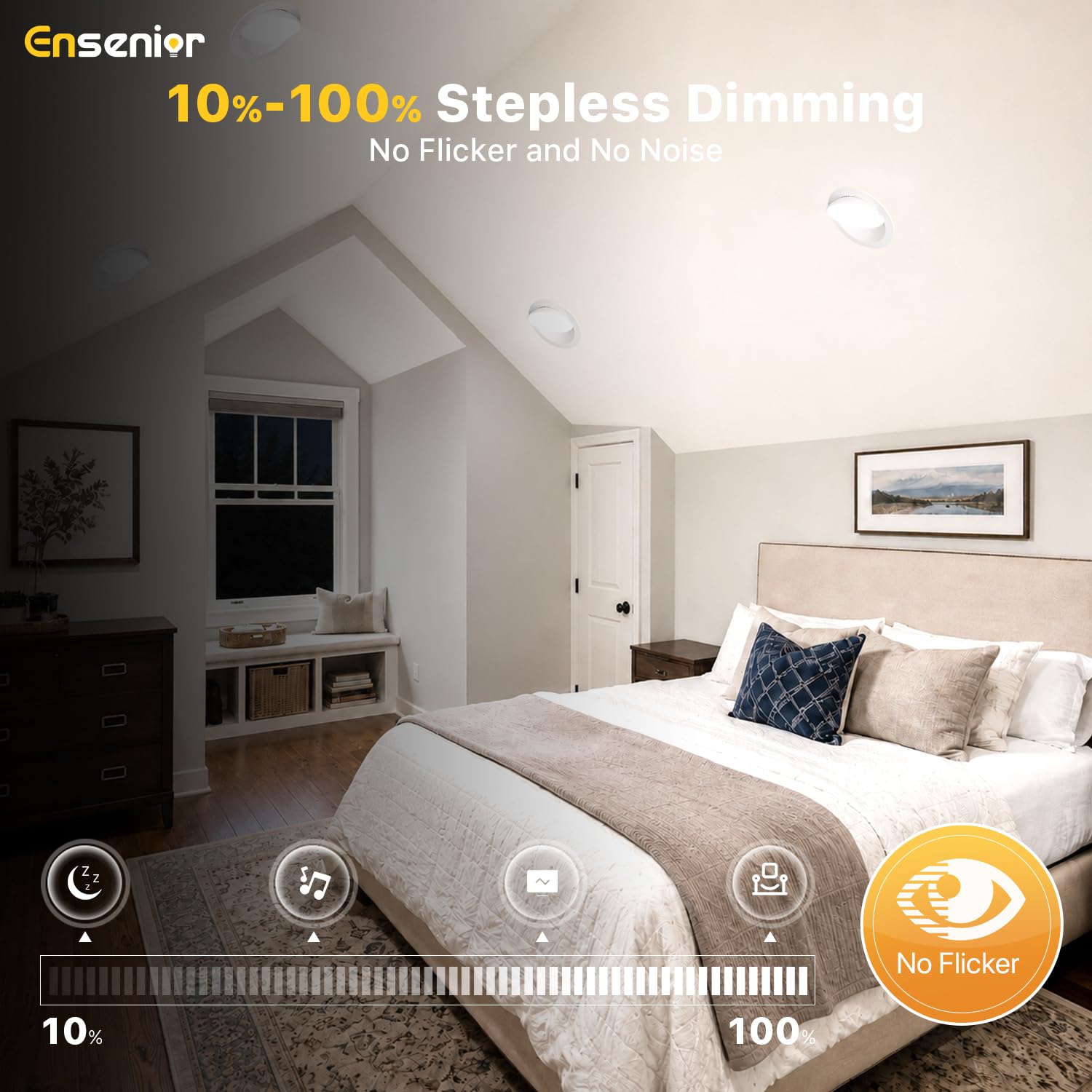 Ensenior 4" Gimbal LED Recessed Lights - 4 Pack -6