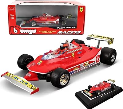 HTLNUZD 1/18 F1 312 T4 Racing F1 Alloy Car Model Adult Diecast Collection Souvenir Decoration Static Display Gift