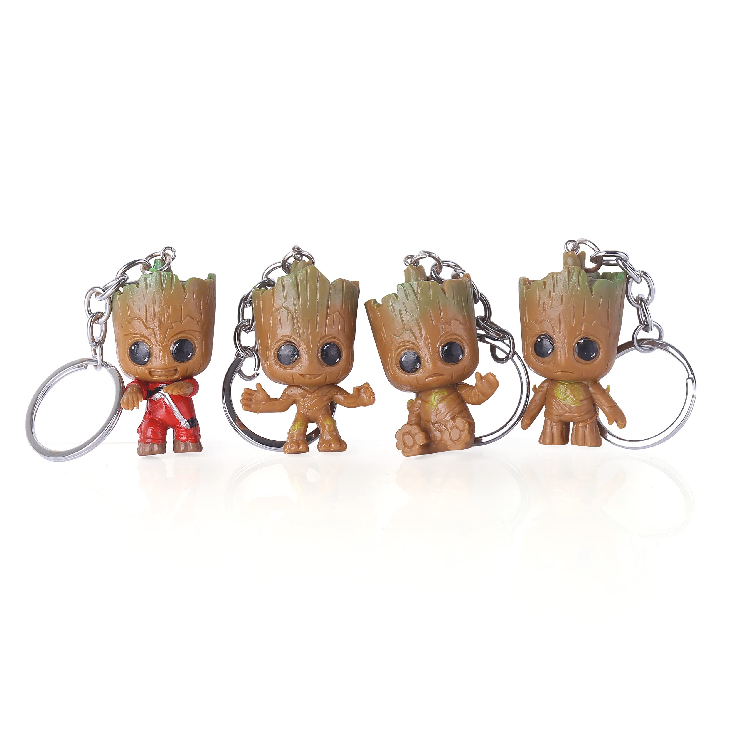 RainSoundGroot 3D action figure keychain (pack of 4)