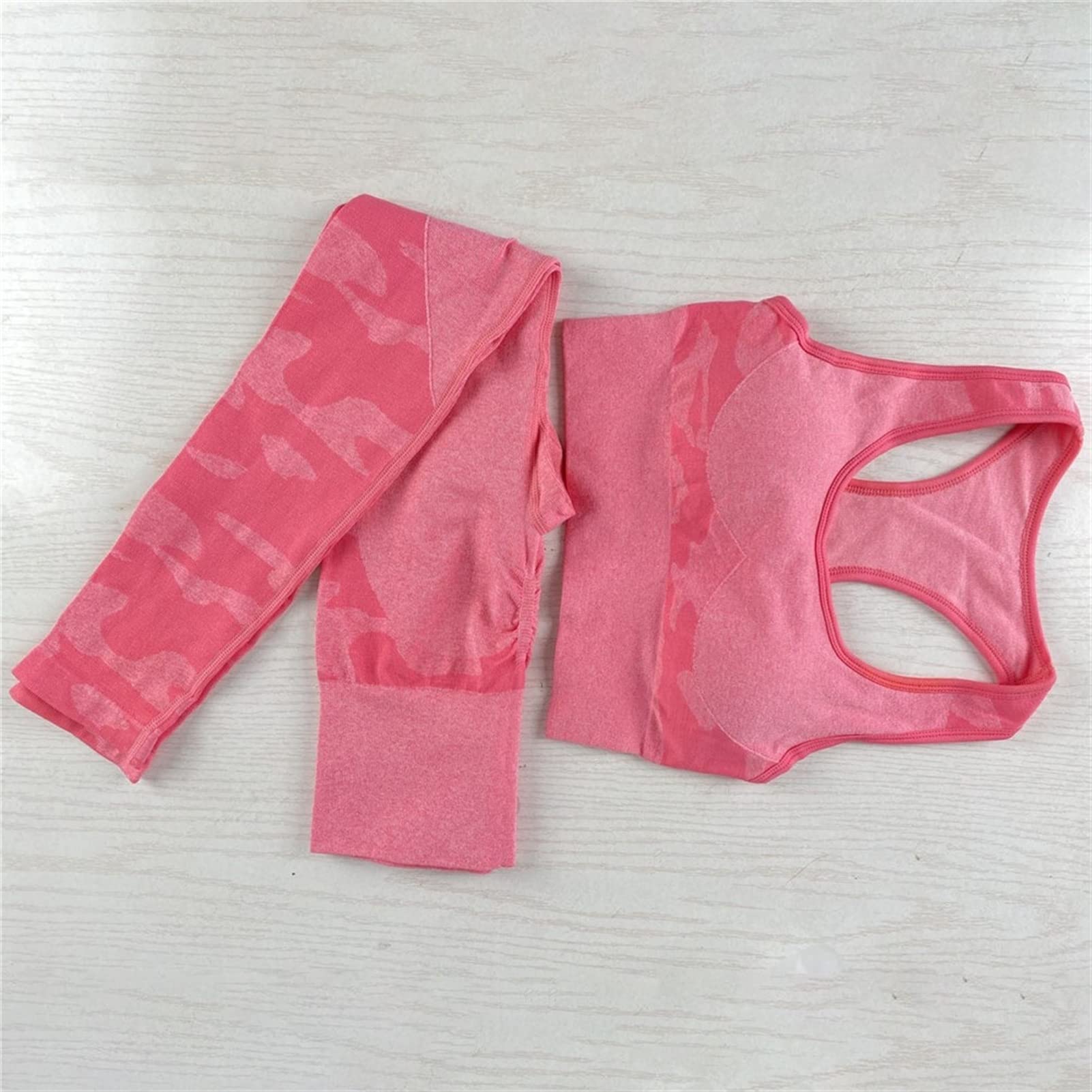 Damskie dresy treningowe do jogi, strój dla kobiet, zestaw 2 sztuki, nakładka do jogi Scrunch tłok, gimnastyka, legginsy bez ramion, sportowy biustonosz z rękawami crop Top Yoga Fitness dres treningowy 2 sztuki