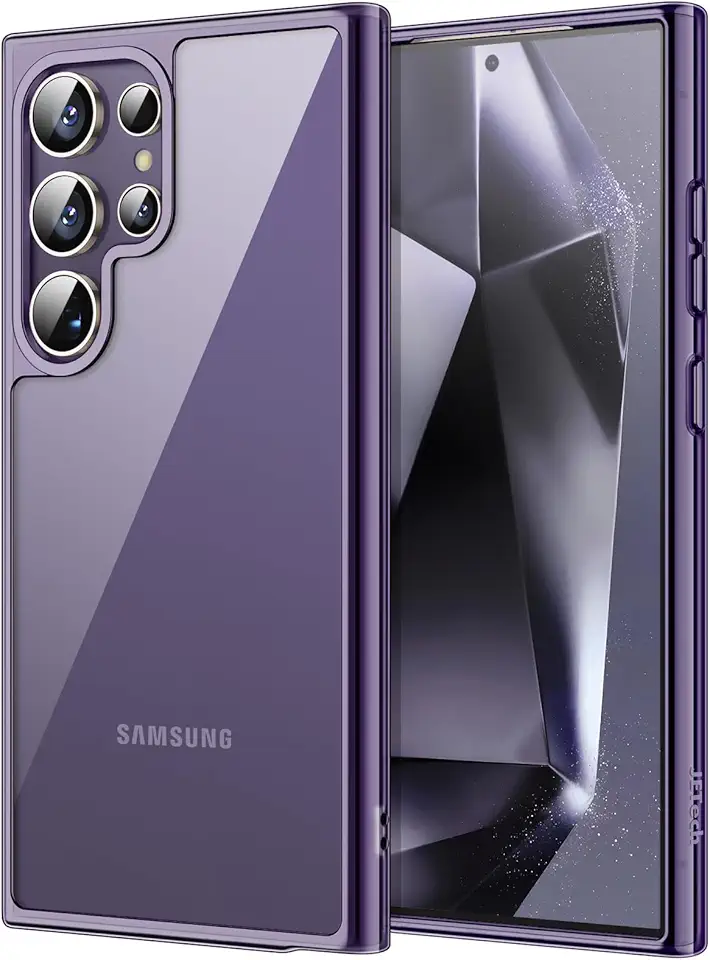 JETech Capa para Samsung Galaxy S24 Ultra 5G, Case Protetora de Telefone à Prova de Choque Não-Amarelecimento, Capinha Parte Traseira PC Rígido Anti-Riscos (Titânio Violeta)