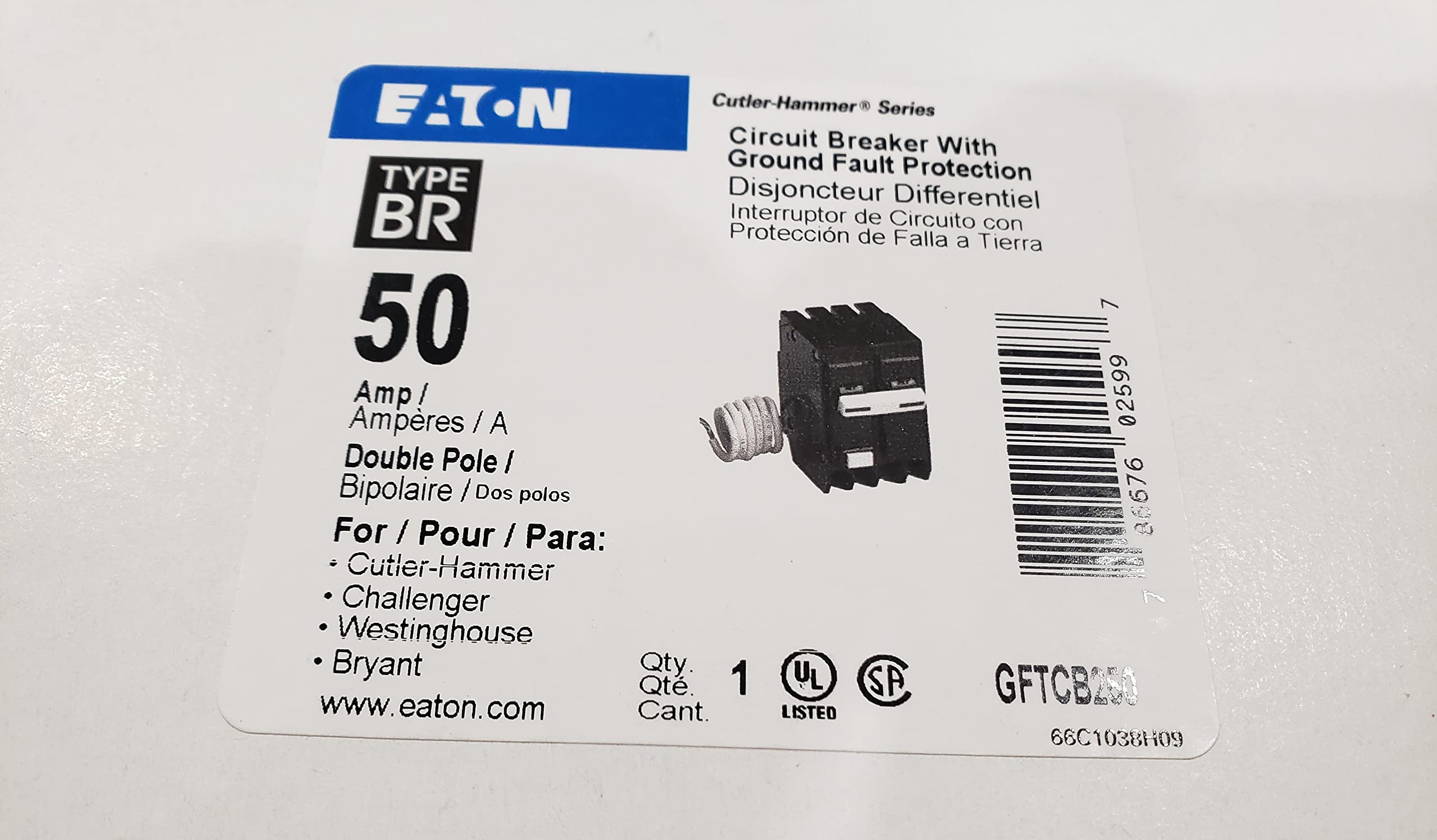 50sＬ２－Ｂ EATON GFTCB250 Cutler Hammer Ground Fault Circuit Breaker