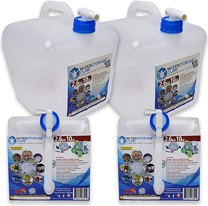 WaterStorageCube BPA Free Collapsible Water Container with Spigot, Camping Water