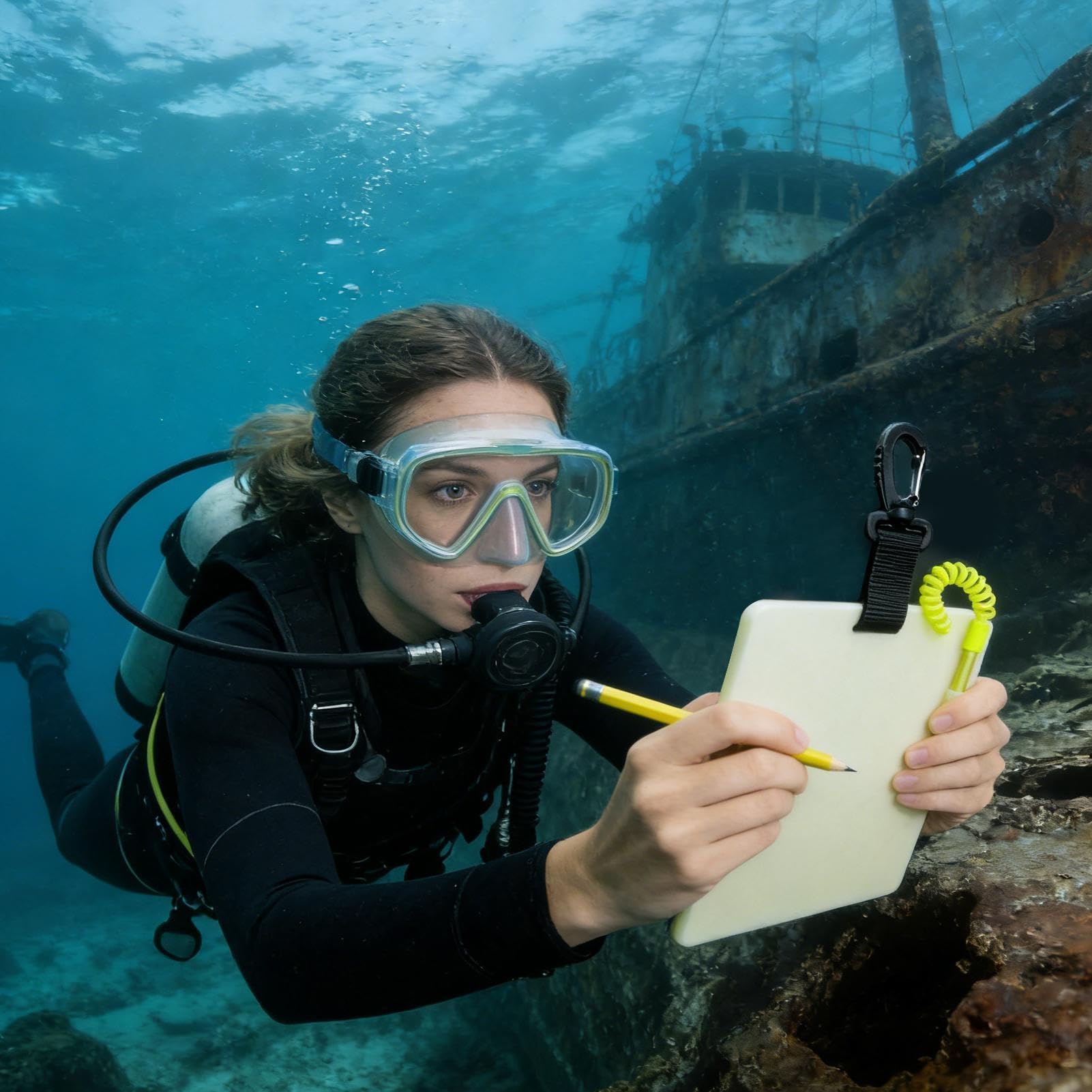 Genérico Lavagna subacquea impermeabile e luminescente | Tavola di comunicazione subacquea per esplorazione, comunicazione, immersioni, snorkeling, caverne, laghi