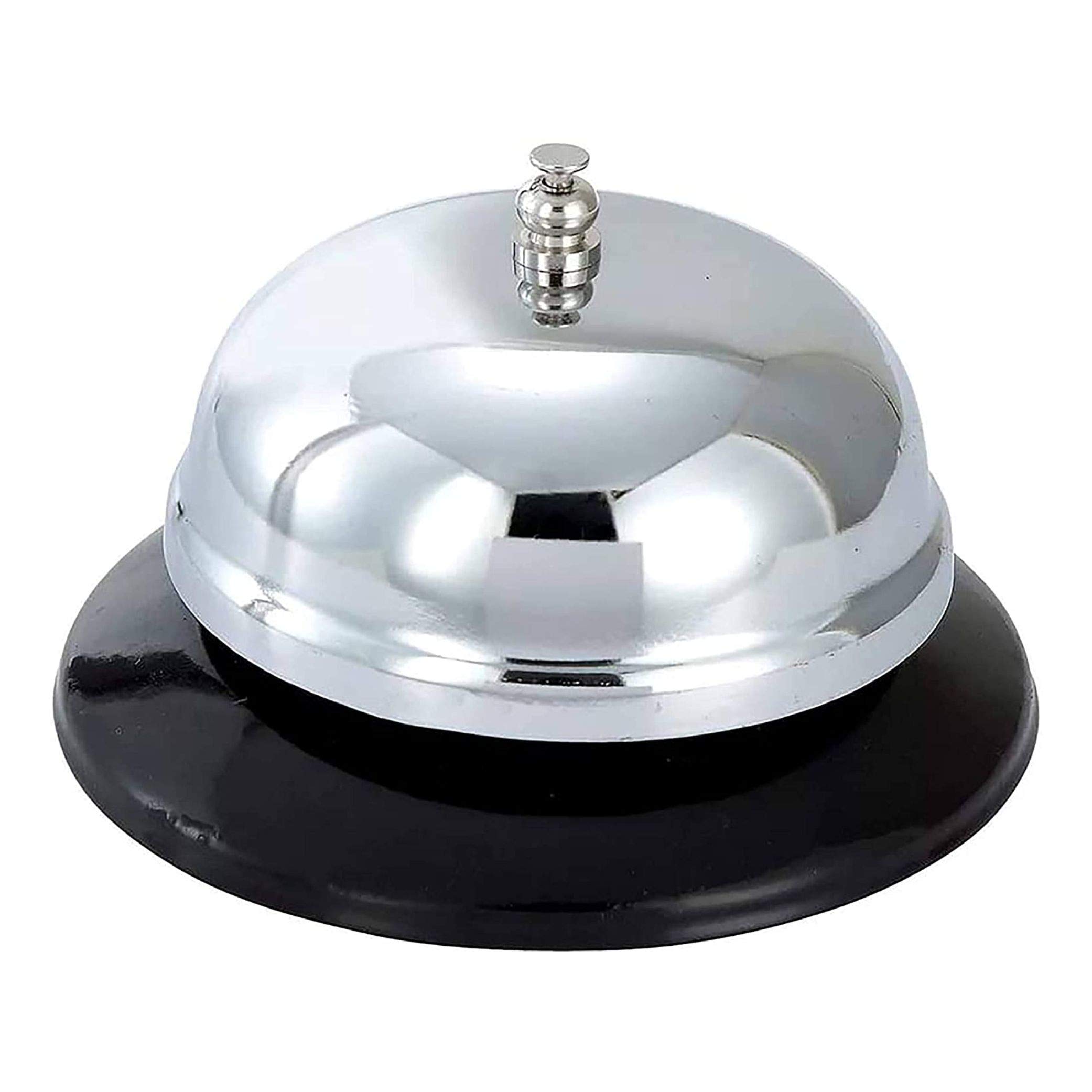 Haadi Reception Call Bell Stainless Steel Hand Held Desk Service Bell Attention Call Ringer Counter Bell For Hotels, Schools, Restaurants, Reception Areas, Hospitals, Warehouses & Bars
