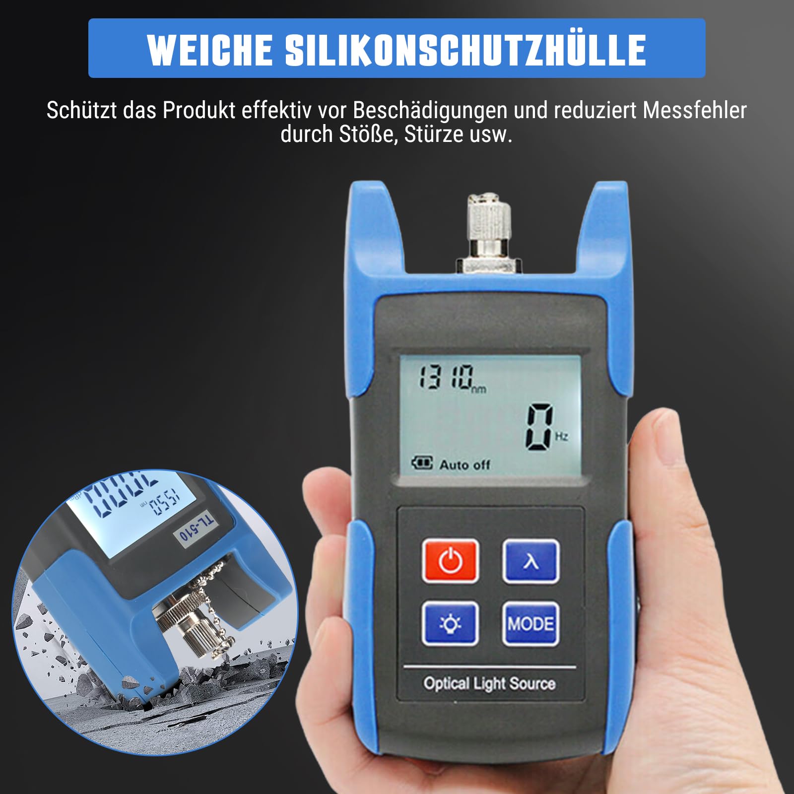 Glasfaser-Leistungsmesser Optischer Leistungsmesser -70-+10dbm 850-1625nm