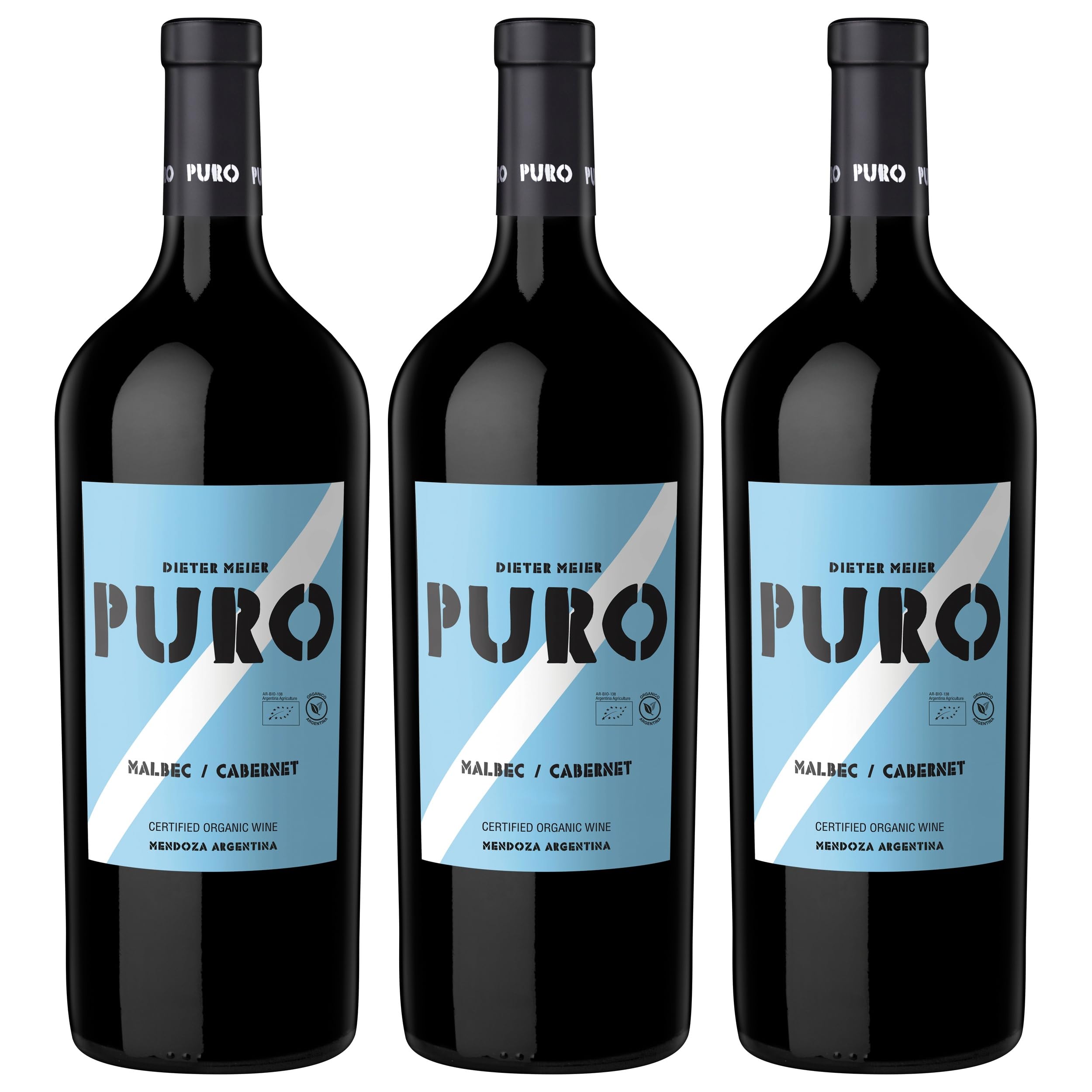 Puro Malbec Cabernet Magnum Rotwein Rot Trocken BIO Argentinien inkl. FeinWert E-Book (3 x 1.5 l)