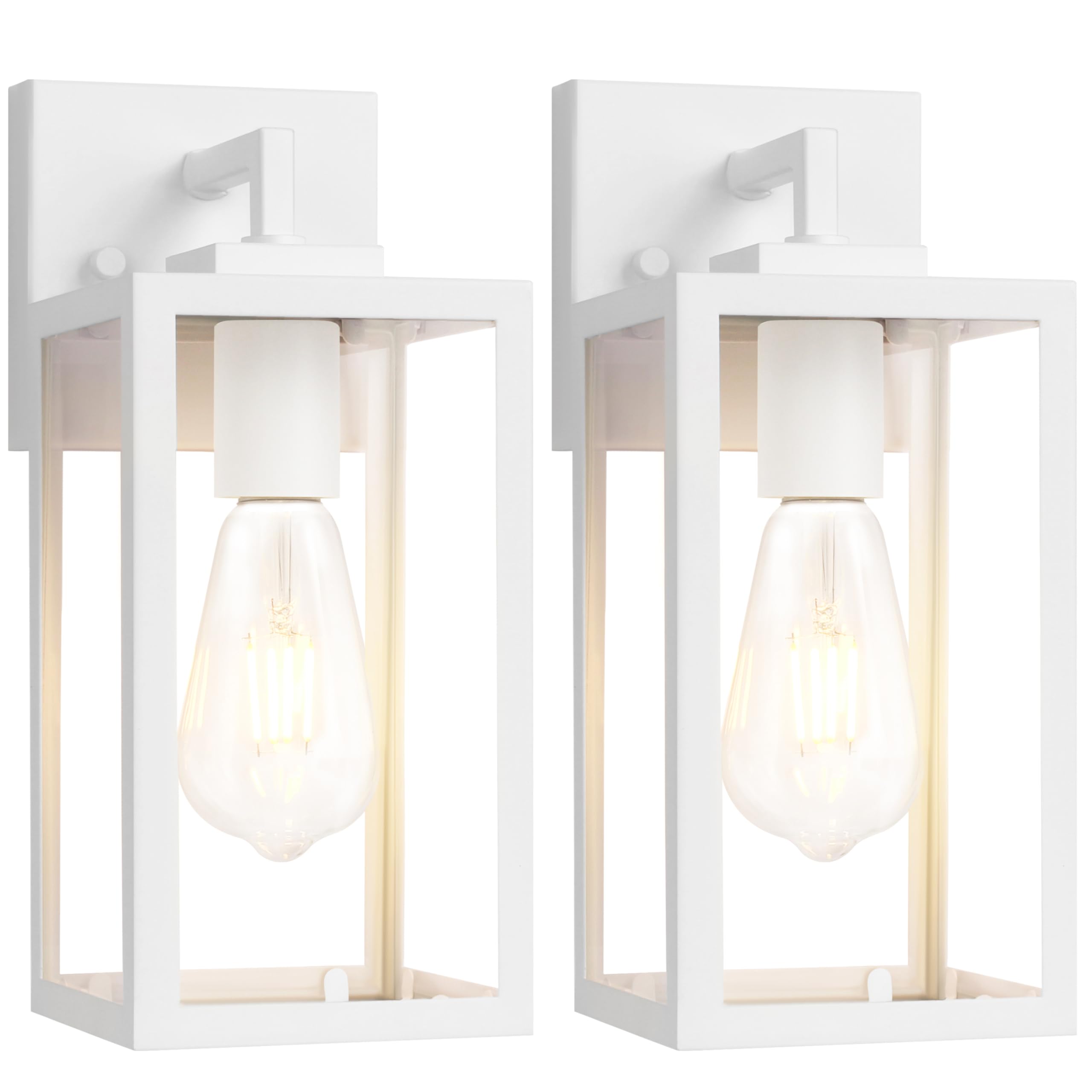 Photo 1 of imizdlum Outdoor Wall Light Fixture, White, 12-inch