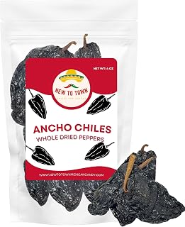 Dried Ancho Chiles – Whole Dried Ancho Chiles for Authentic Cooking – Sweet & Smoky Flavor with Mild Heat – Perfect Chile Ancho Peppers for Mole, Enchiladas, and Sauces (8 Ounce)