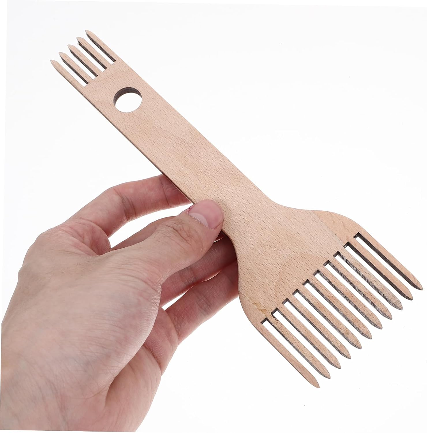 Wooden Loom Comb Weaving Tool for Beginners Dual Head Design