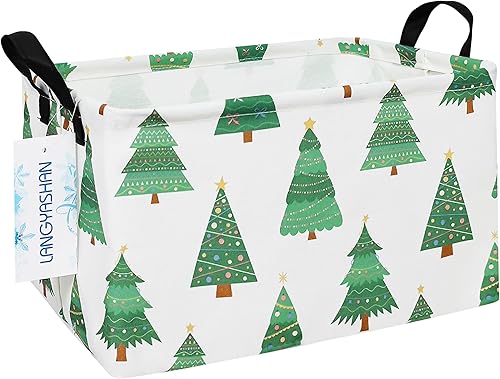 Miniatura 17 de Langyashan - Cesta de tela rectangular con asas para almacenamiento y organización del hogar, la cocina, juguetes de los niños, la oficina, el