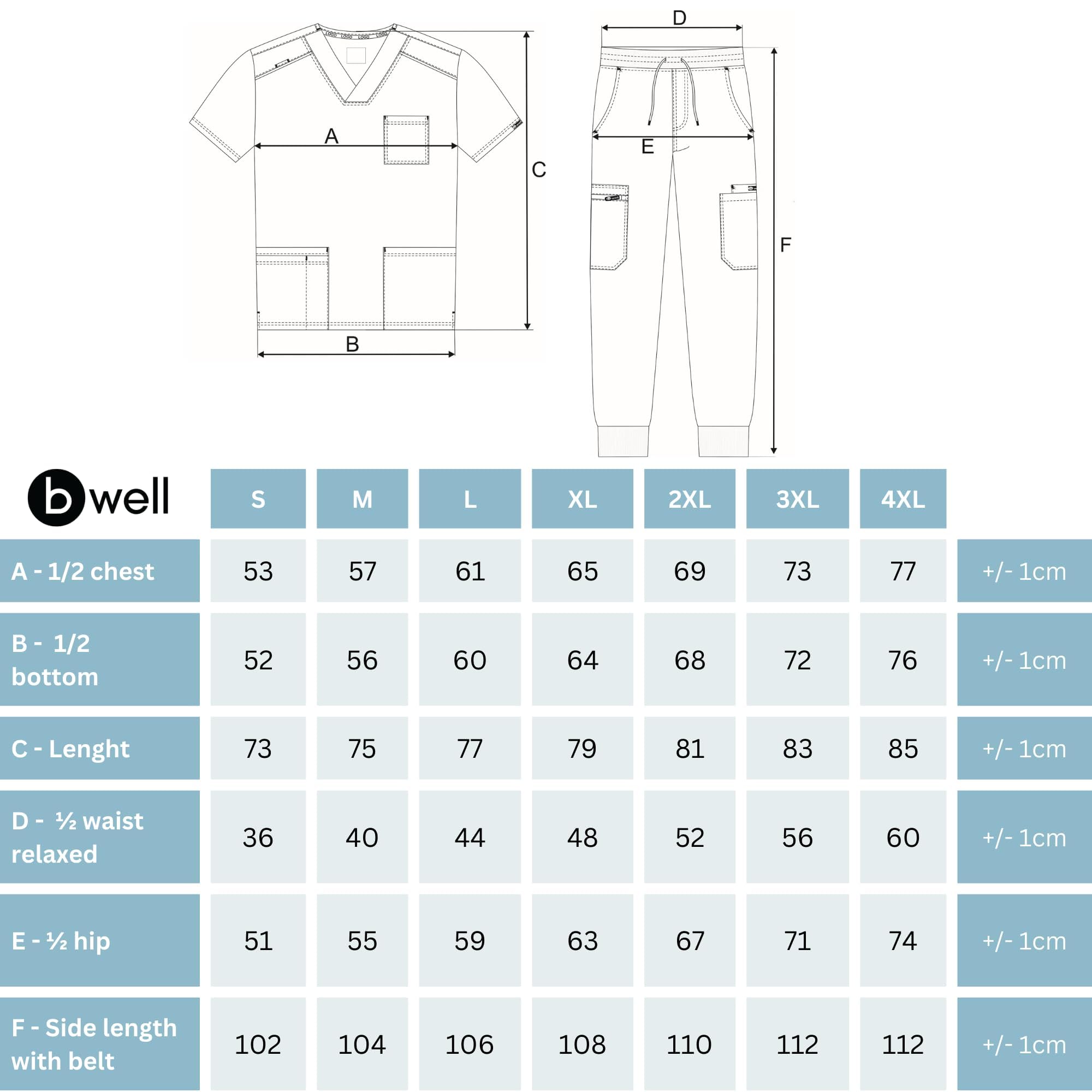 B-well Matteo Herren-Schrubb-Set Schlupfkasack + Jogger Hose Set Medizin Arzt Uniform Medizinische Berufsbekleidung mit Elastan (DE/NL/SE/PL, Alphanumerisch, XL, Olive)