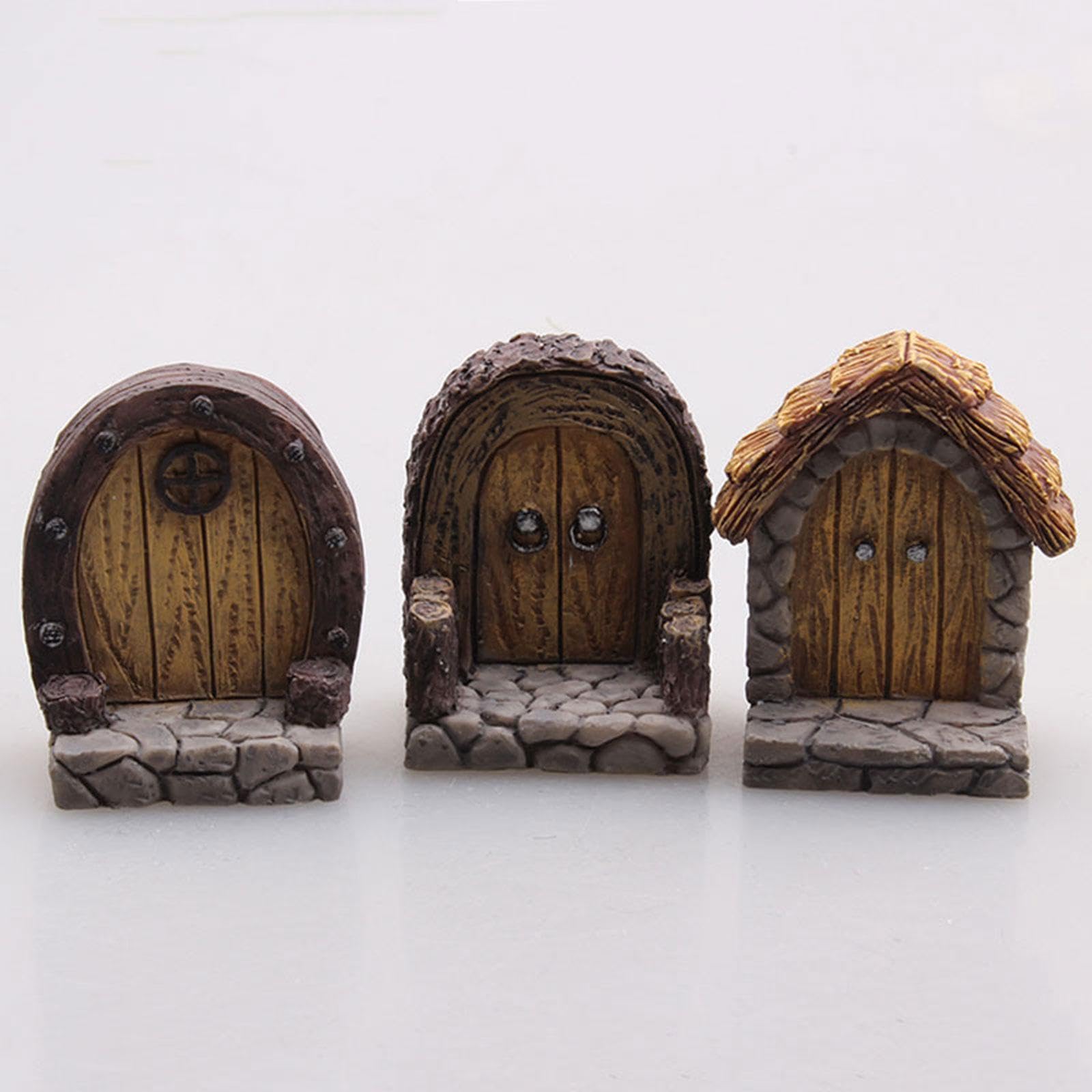 Miniature Garden Door Lawn Ornament Fairy Door for Home Living Room Backyard Style C| Garden Statue for Outdoor | Decorative Lawn Ornament | Showpiece-image-6