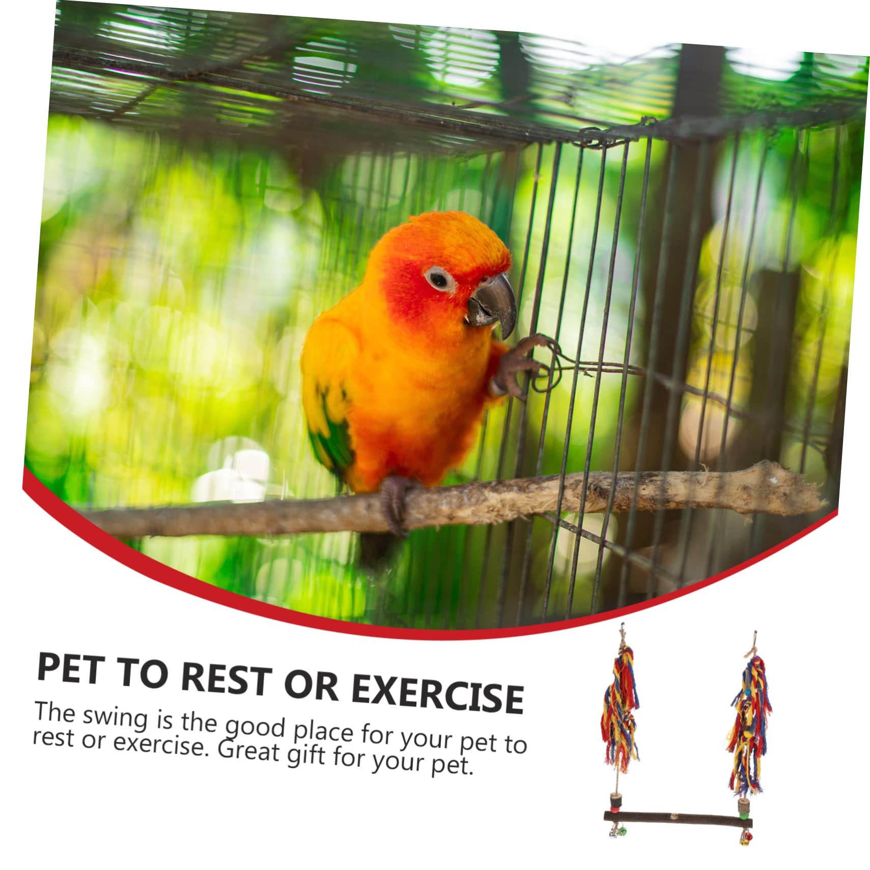BESTonZON 1Pc Chicken Swing for Parrots Roosters Durable Pet Suspension Bridge Rack for Chickens Engaging Comfortable Roosting Experience